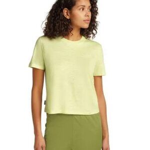 Icebreaker Women's Merino 150 Tech Lite Short Sleeve Crop T-Shirt, Citrine